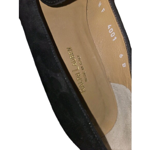 Ralph Lauren Purple Label Black Suede Loafers - Picture 6 of 7